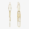Bijoux Bar Gold Tone Womens Paperclip Drop Earrings In Yellow