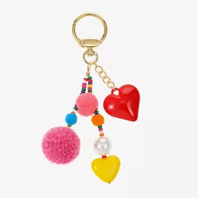 Bijoux Bar Heart Bag Charm In Multi