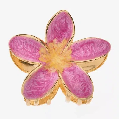 Bijoux Bar Hibiscus Hair Clip In Pink