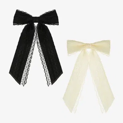 Bijoux Bar Lace 2-pc. Hair Bow In Black