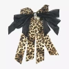 Bijoux Bar Leopard Hair Bow In Animal Print