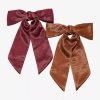 Bijoux Bar Maroon & Brown 2-pc. Hair Bow In Multi