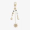 Bijoux Bar Moon Star Bag Charm In Yellow