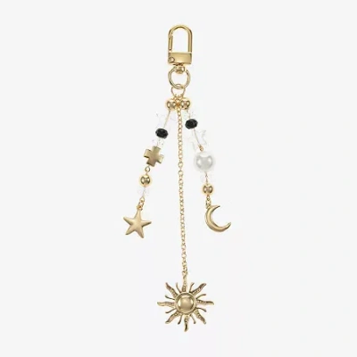 Bijoux Bar Moon Star Bag Charm In Yellow