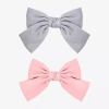 Bijoux Bar Pink & Grey 2-pc. Hair Bow In Gray