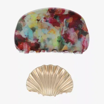 Bijoux Bar Shell 2-pc. Hair Clip In Multi