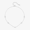 Bijoux Bar Silver Tone Womens 16 Inch Strand Necklace In Metallic