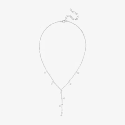 Bijoux Bar Silver Tone Womens 16 Inch Y Necklace