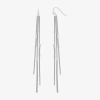 Bijoux Bar Silver Tone Womens Glass Drop Earrings In Metallic