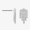 Bijoux Bar Silver Tone Womens Glass Drop Earrings In Silver