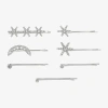 Bijoux Bar Star & Moon 7-pc. Bobby Pin In Silver