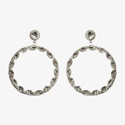 Bijoux Bar Statement Womens Drop Earrings In Silver