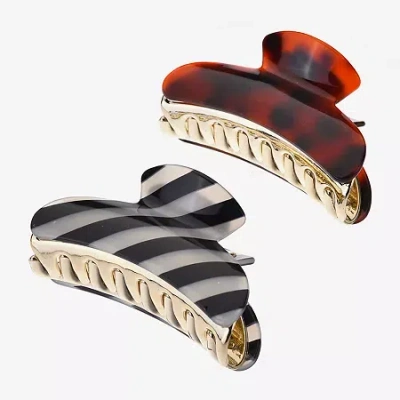 Bijoux Bar Stripe 2-pc. Hair Clip In Multi