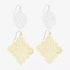 Bijoux Bar Two Tone Filigree Womens 2 Pair Earring Set In Gold