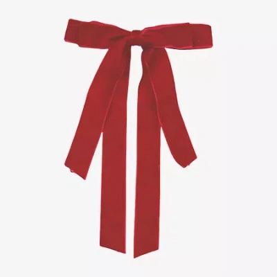 Bijoux Bar Velvet Hair Bow In Red