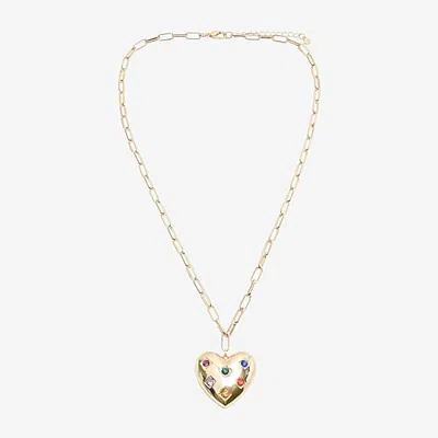 Bijoux Bar Womens 14 Inch Choker Necklace In Yellow