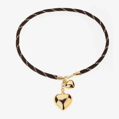 Bijoux Bar Womens 15 Inch Beaded Necklace In Brown