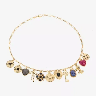 Bijoux Bar Womens 16 Inch Chain Necklace In Gold