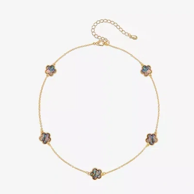 Bijoux Bar Womens 16 Inch Link Chain Necklace In Gold