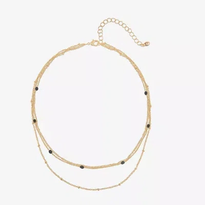 Bijoux Bar Womens 16 Inch Link Chain Necklace In Gold
