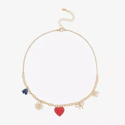 Bijoux Bar Womens 16 Inch Link Chain Necklace In Multi