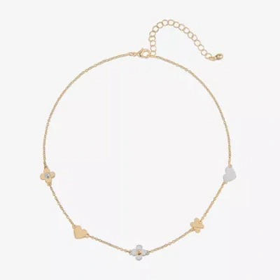 Bijoux Bar Womens 16 Inch Link Chain Necklace In Multi