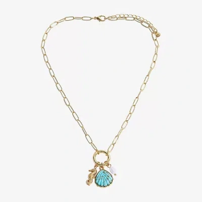 Bijoux Bar Womens 16 Inch Pendant Necklace In Gold