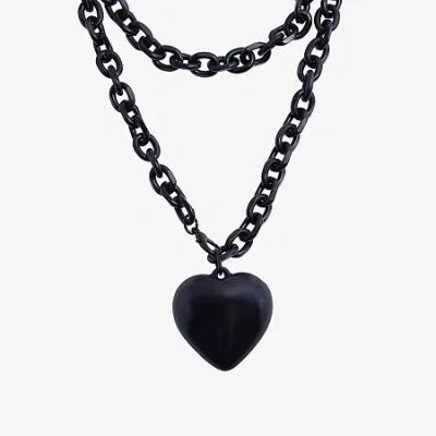 Bijoux Bar Womens 18 Inch Pendant Necklace In Black