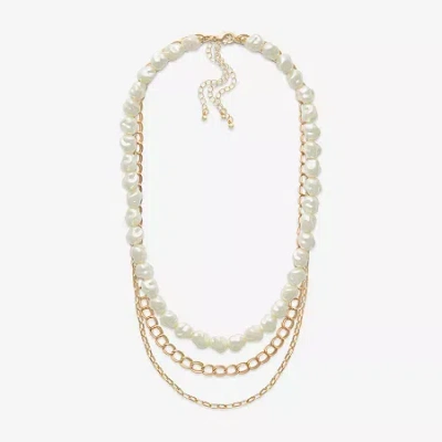 Bijoux Bar Womens 18 Inch Strand Necklace In Yellow