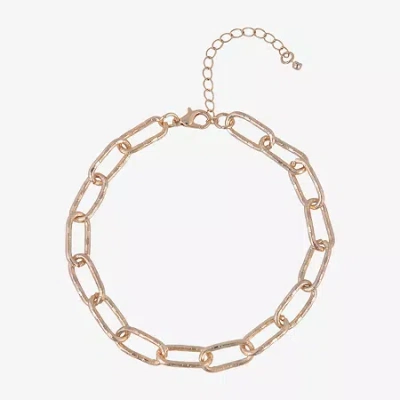 Bijoux Bar Womens 9 Inch Cable Ankle Bracelet In Yellow