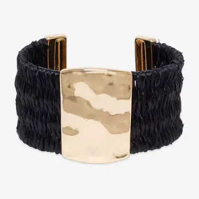 Bijoux Bar Womens Cuff Bracelet In Black