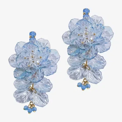 Bijoux Bar Womens Drop Earrings In Blue