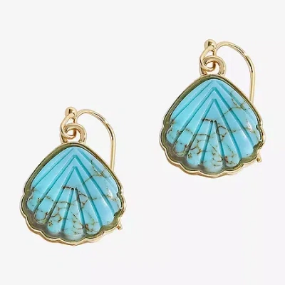 Bijoux Bar Womens Drop Earrings In Blue