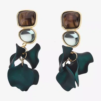 Bijoux Bar Womens Drop Earrings In Gold
