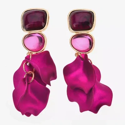 Bijoux Bar Womens Drop Earrings In Pink