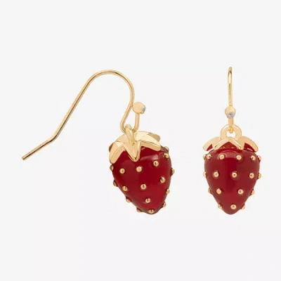Bijoux Bar Womens Drop Earrings In Red