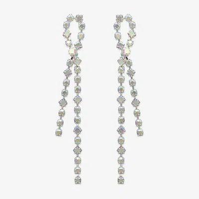 Bijoux Bar Womens Glass Drop Earrings In Yellow