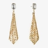 Bijoux Bar Womens Glass Hypoallergenic Drop Earrings In Gold