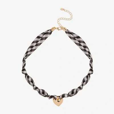 Bijoux Bar Womens Heart 16 Inch Pendant Necklace In Multi