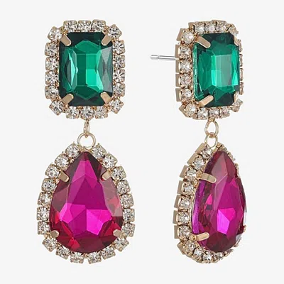 Bijoux Bar Womens Multi Color Glass Hypoallergenic Drop Earrings In Multiple Colors