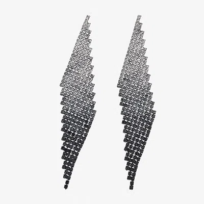 Bijoux Bar Womens Pink Glass 10k Gold Drop Earrings In Gray