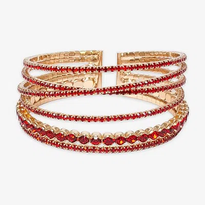 Bijoux Bar Womens White Glass Wrap Bracelet In Yellow