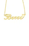 Bijules 14k Yellow Gold Brrrr Pendant