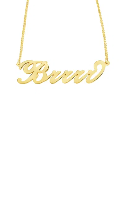 Bijules 14k Yellow Gold Brrrr Pendant In Gold