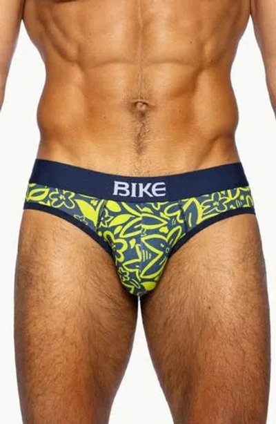 Bike Stretch Cotton Briefs In Blue