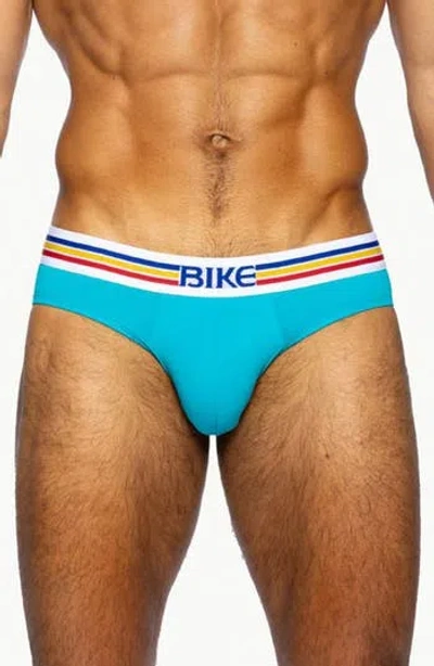 Bike Stretch Cotton Briefs In Blue