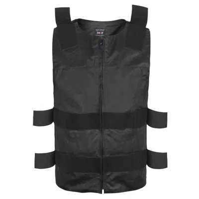 Pre-owned Bikers Club Defy Men's Bullet Proof Style Cowhide Leather Motorcycle Vest For  In Black
