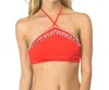 Bikini Lab Embroidered Triangle Bikini Top In Bik Bright Eyed Girl In Multi