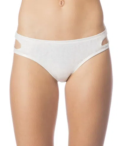 Bikini Lab Hot Shine Bling Key Hole Hipster Bikini Bottom In Gold In White