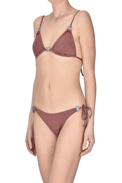 Bikini Mi.ma. Lamè Fabric Bikini In Bronze